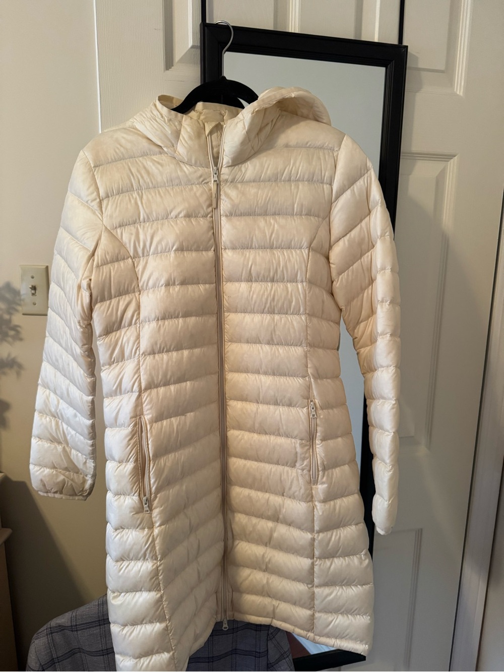 TNA Botanie M Long Hooded Puffer Coat - Cream